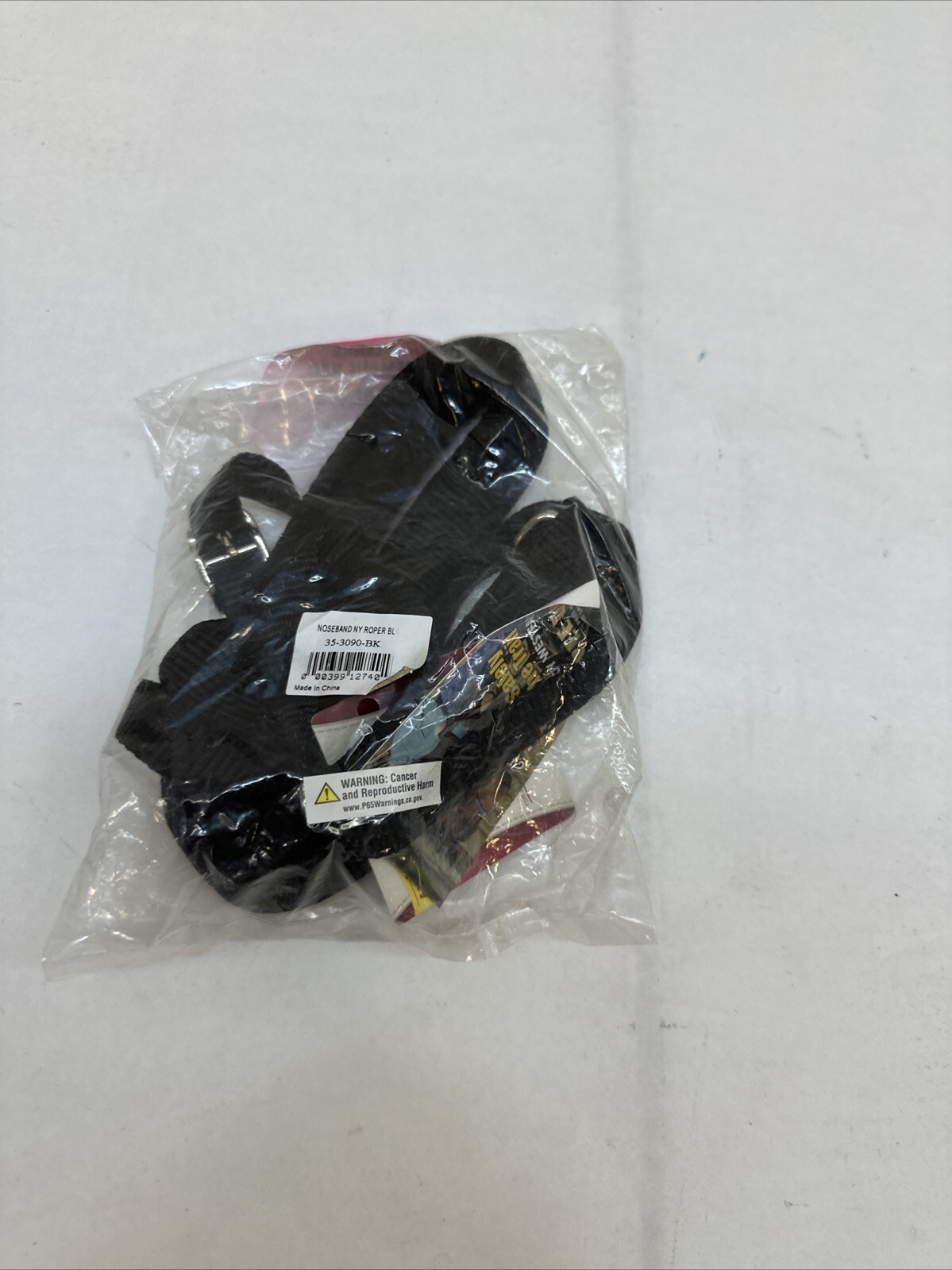 WEAVER BLACK NYLON NOSEBAND NOSE BAND HORSE TACK