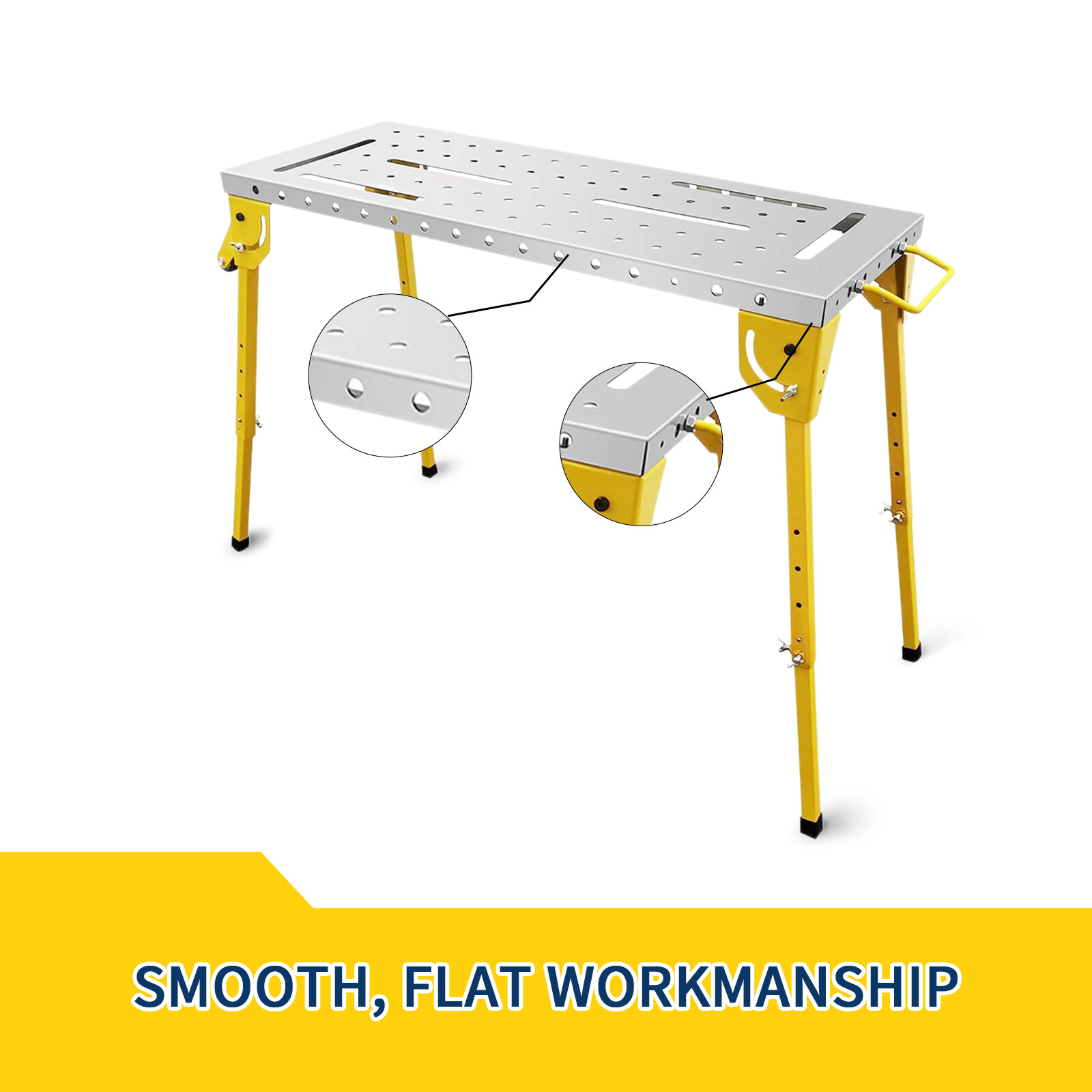 Welding Table, Portable Folding Workbench With Adjustable Height for Garage,Shop