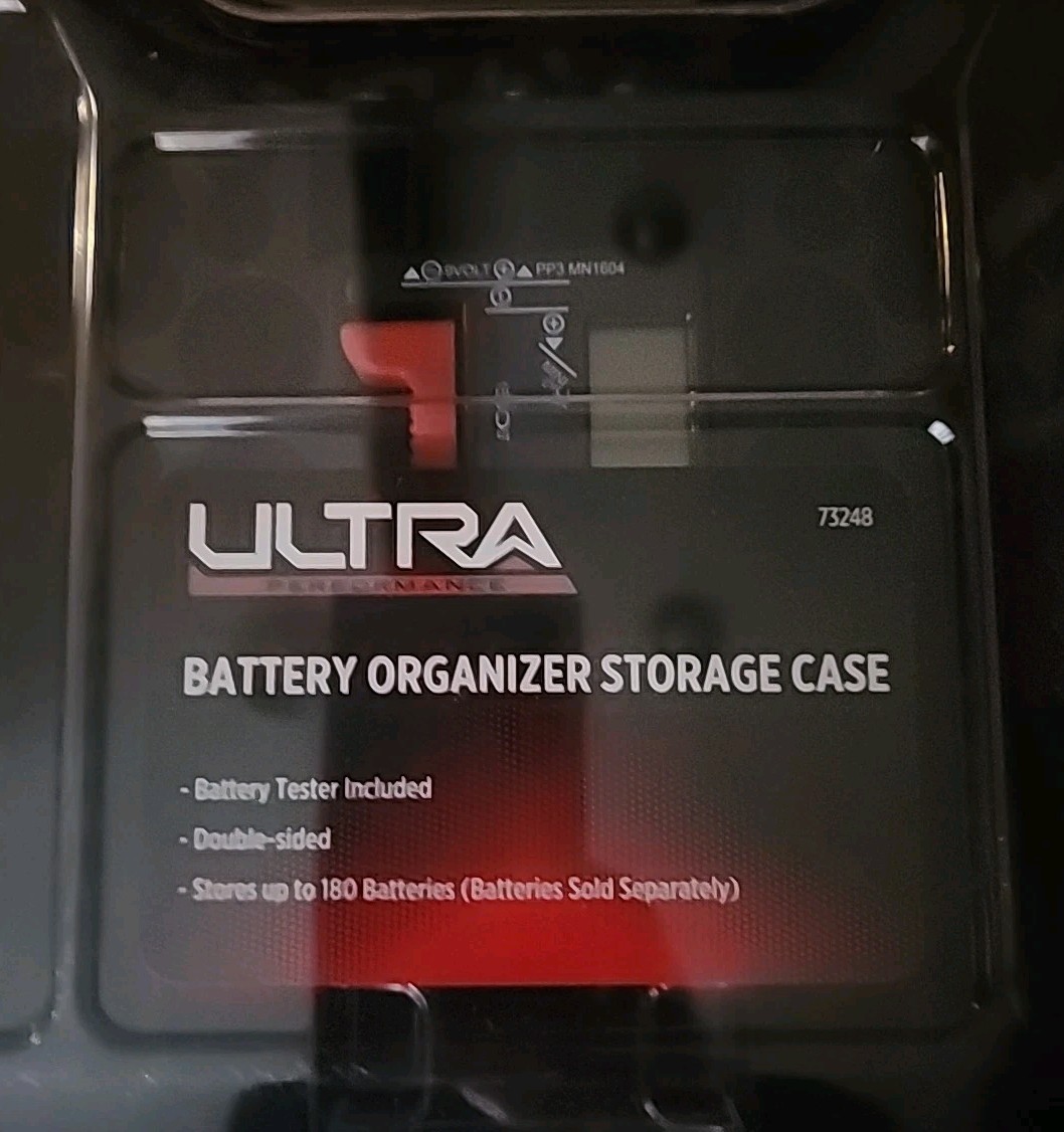 ULTRA Performance Battery Organizer Storage Case w/ Battery Tester T13