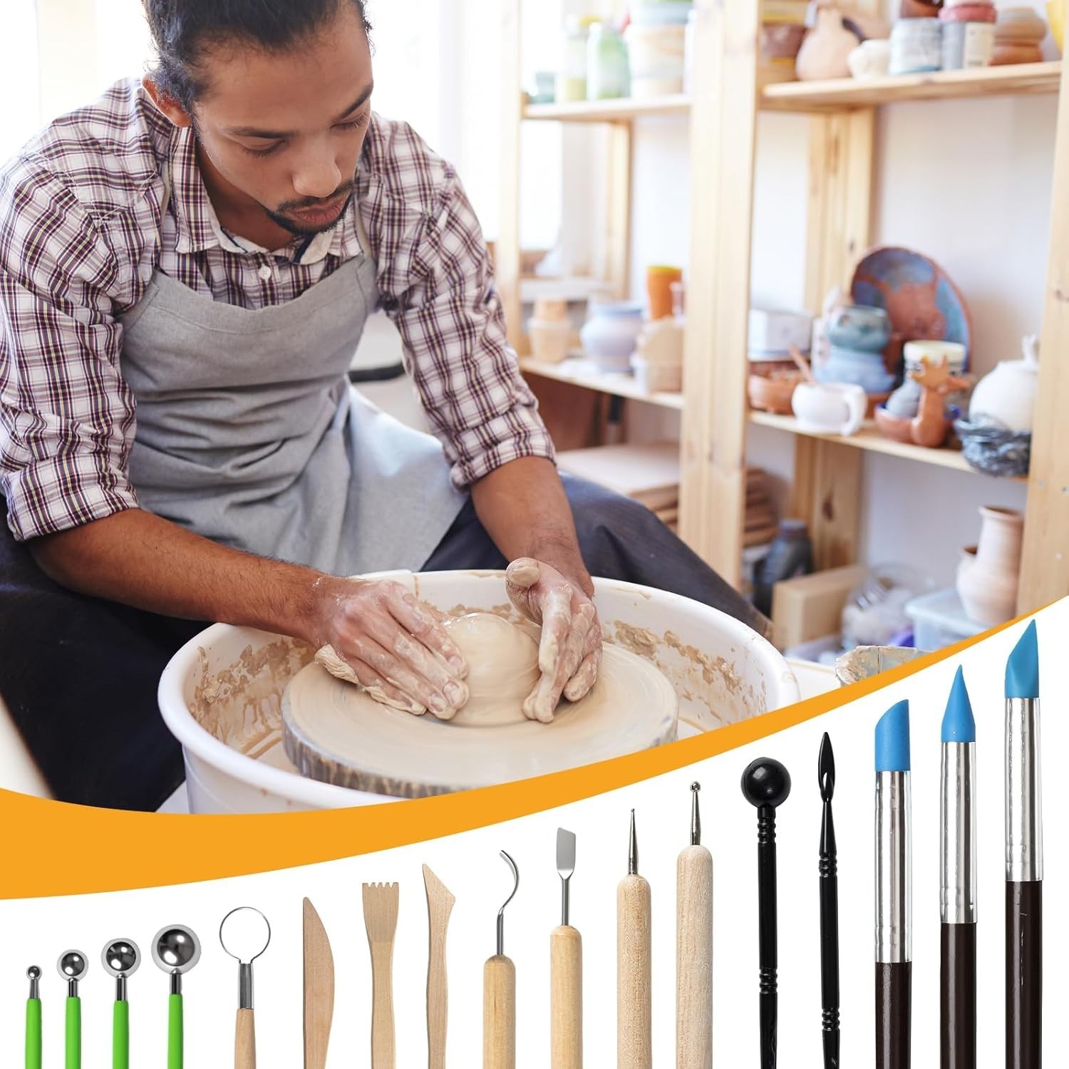 29 PCS Clay Sculpting Tools Kit Pottery Modeling Carving Set for Beginners