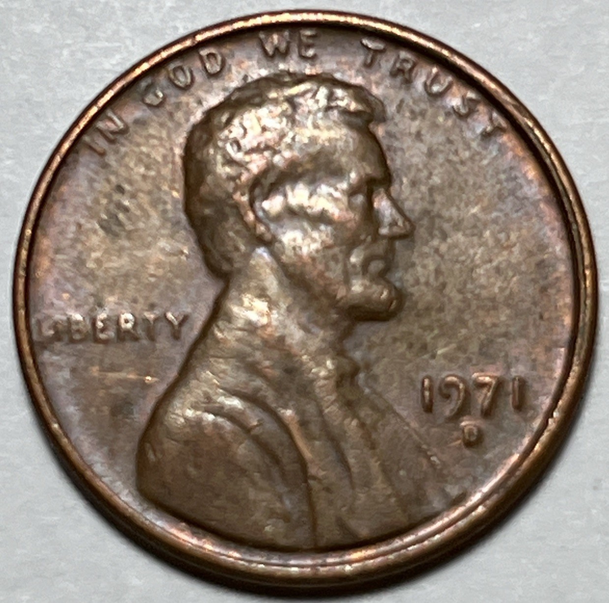1971 D Lincoln Penny Errors Weak Strike DDR No FG Errors