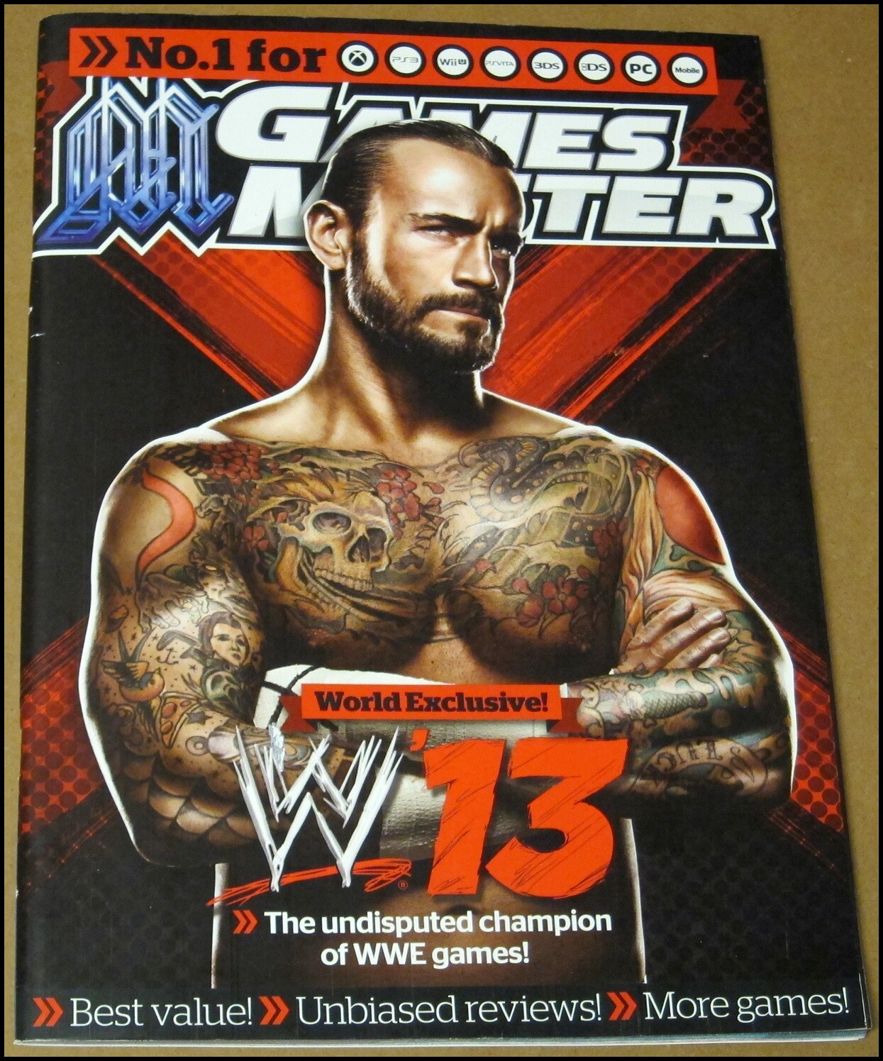 Xmas 2012 Games Master Magazine WWE '13 CM Punk Wii U Launch Video Game Reviews