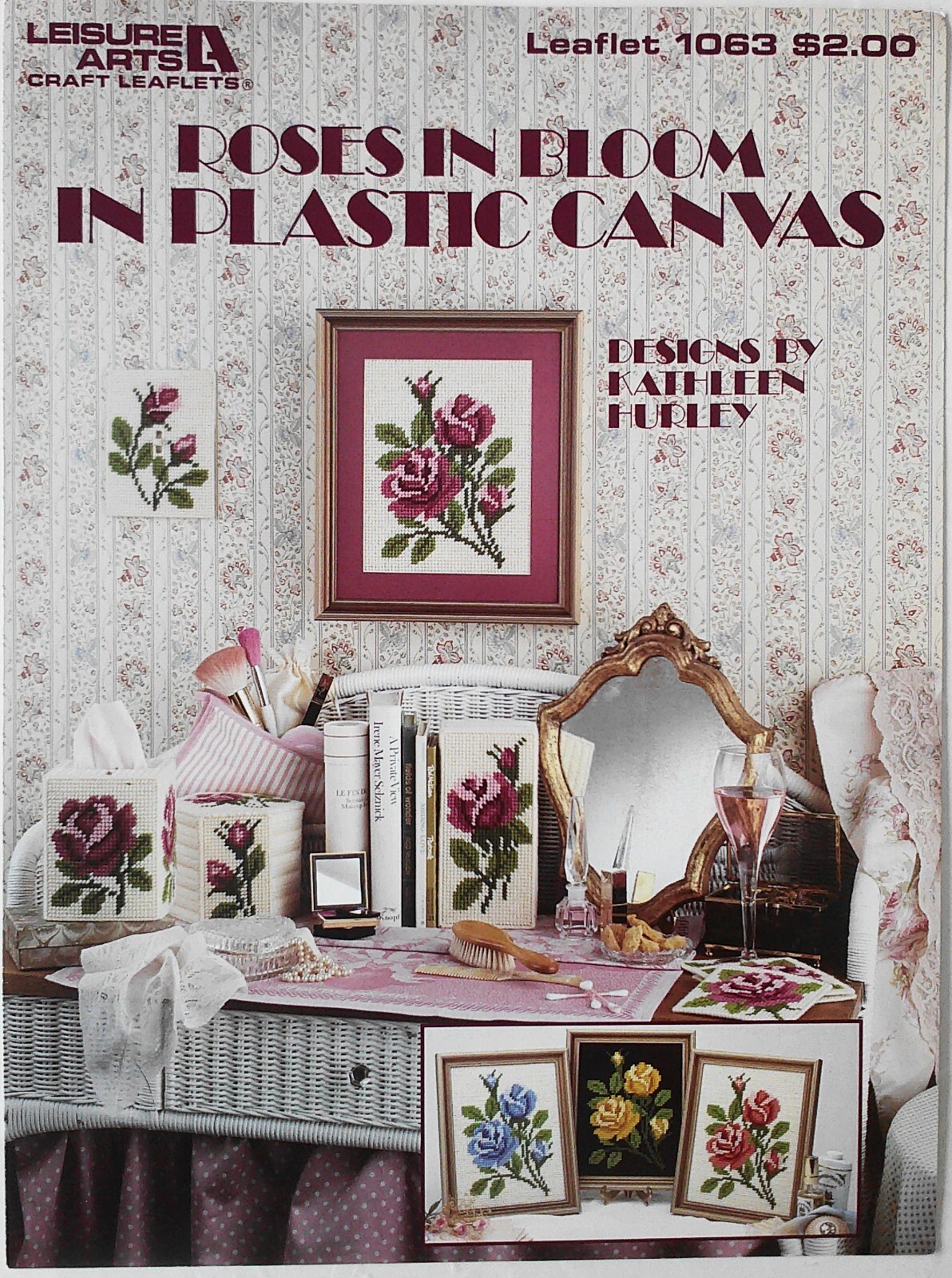 Leisure Art Roses In Bloom Kathleen Hurley Plastic Canvas Pattern