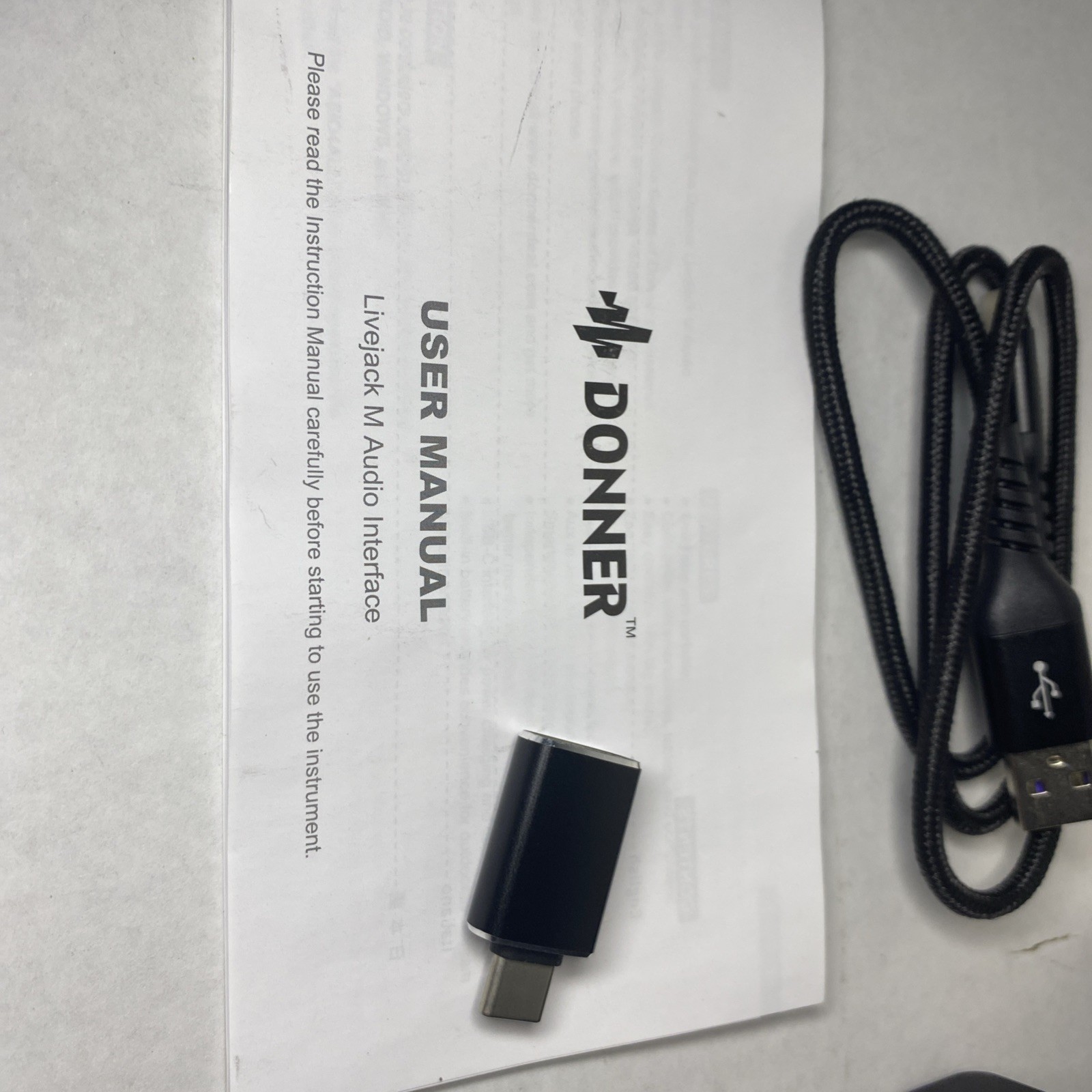 Donner Livejack M Grey 3.7V 1000mAh Battery USB C Charging Audio Interface