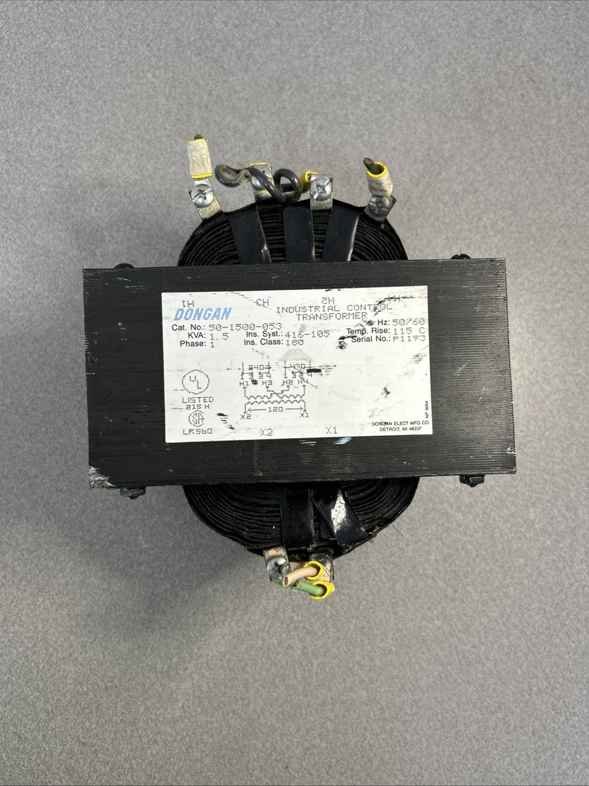 Dongan 50-1500-053 480V 1.5KVA Transformer (See Pictures)