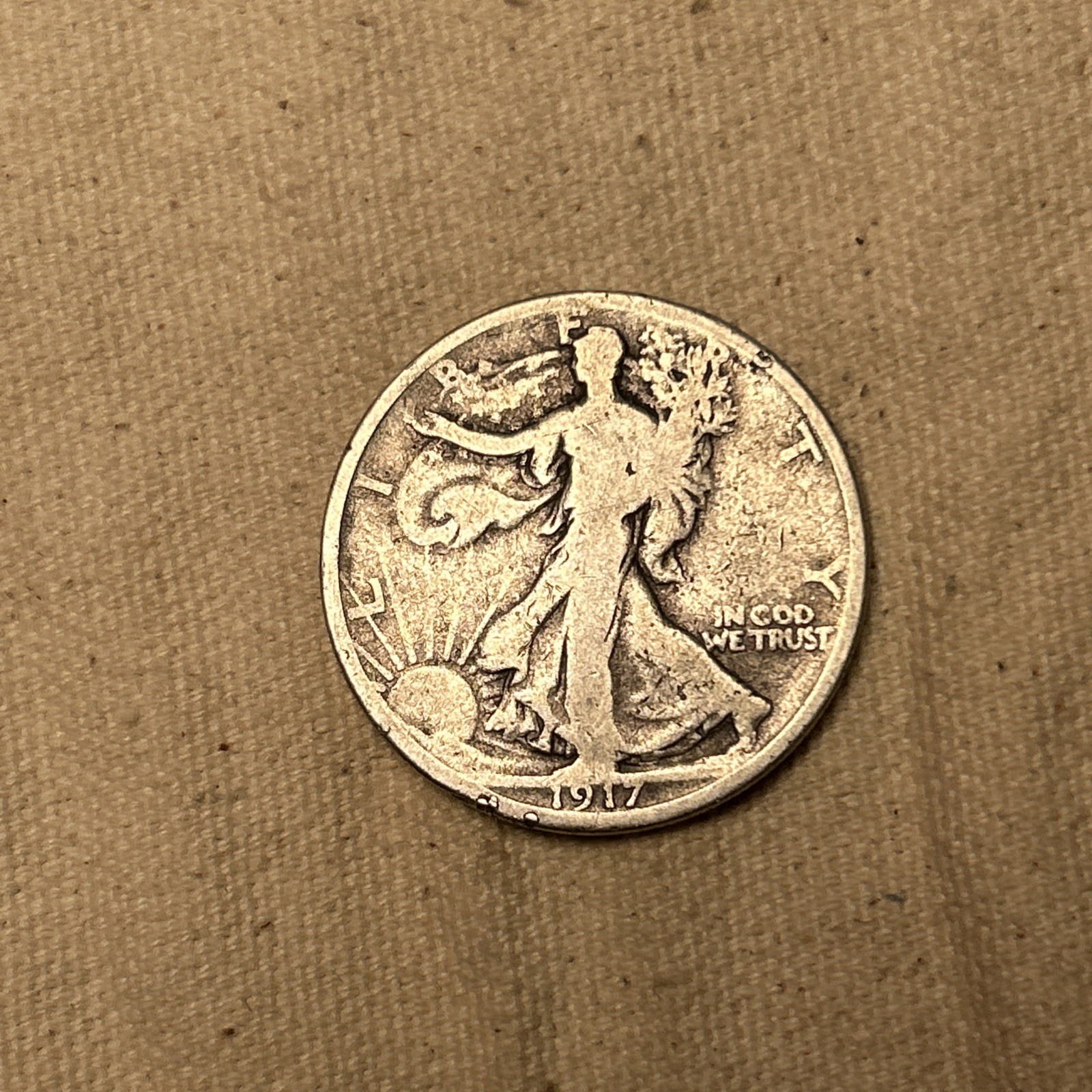 1917-S 50C Reverse Walking Liberty Half Dollar VG - #QA 550-64