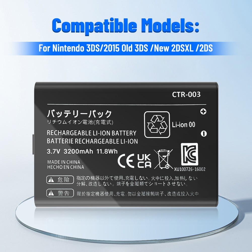 For Nintendo 2DS XL Battery CTR-003 CTR-001 GENCA-028/3DS Replacement Tool USA