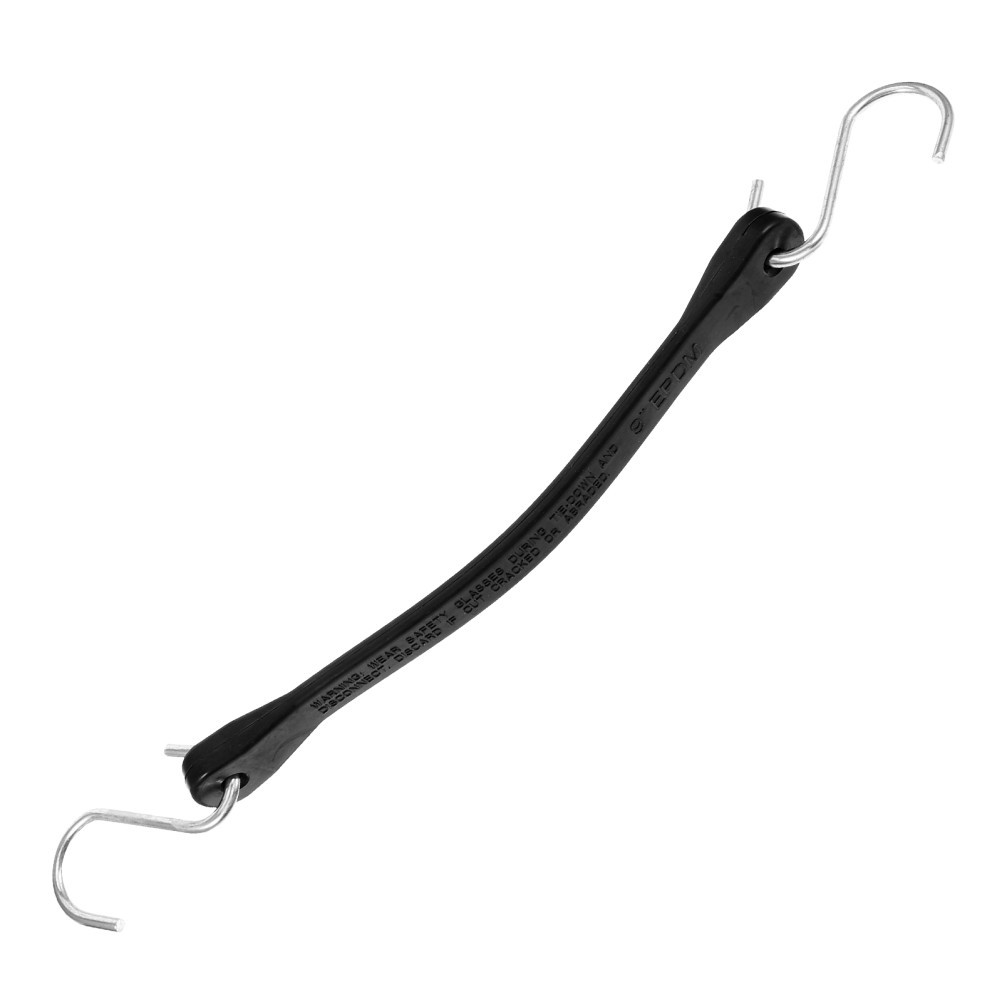 Black Cargo Elastic Strap Bungee Cord with Hooks Rubber Tarp Cords