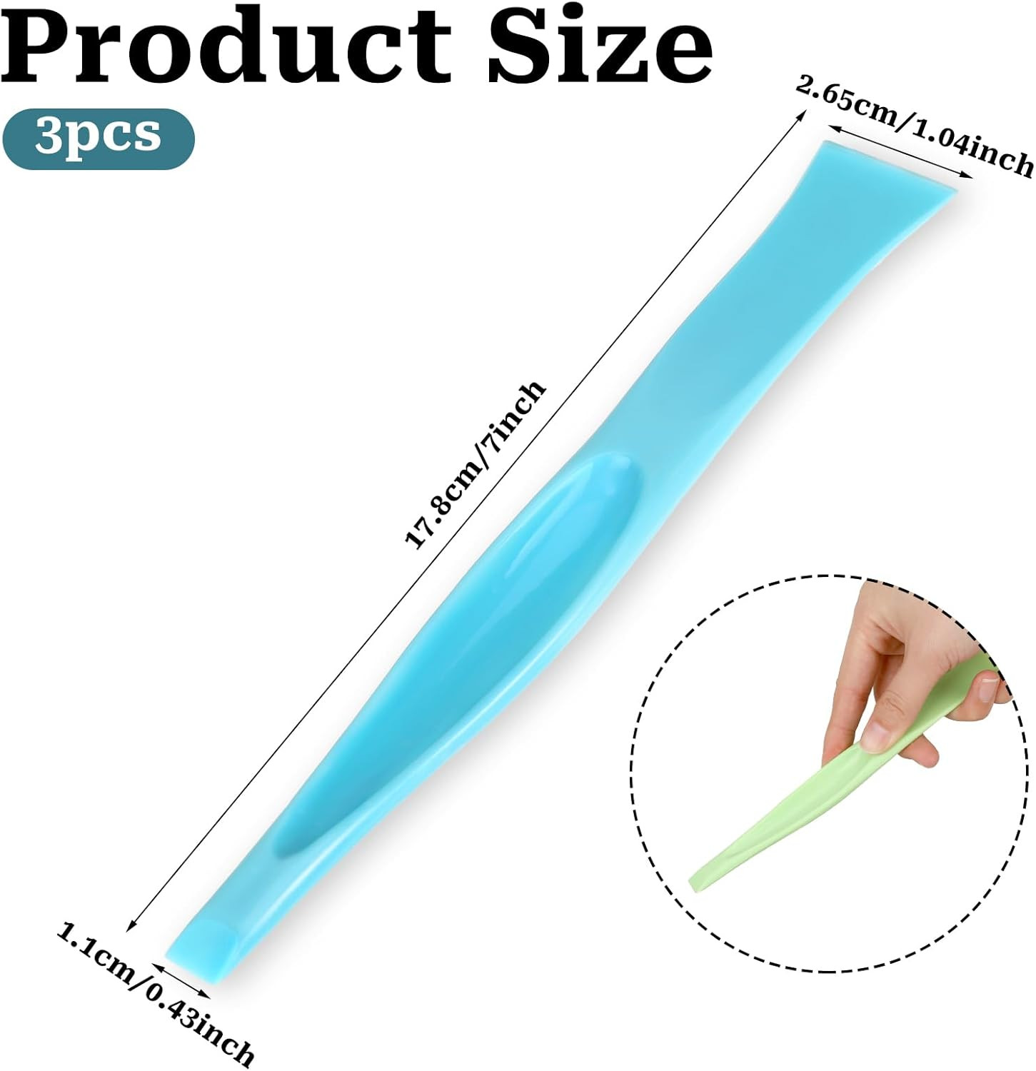 2 in 1 Plastic Scraper Tool,Multi-purpose No-Scratch Scraping Tools Small Scrape