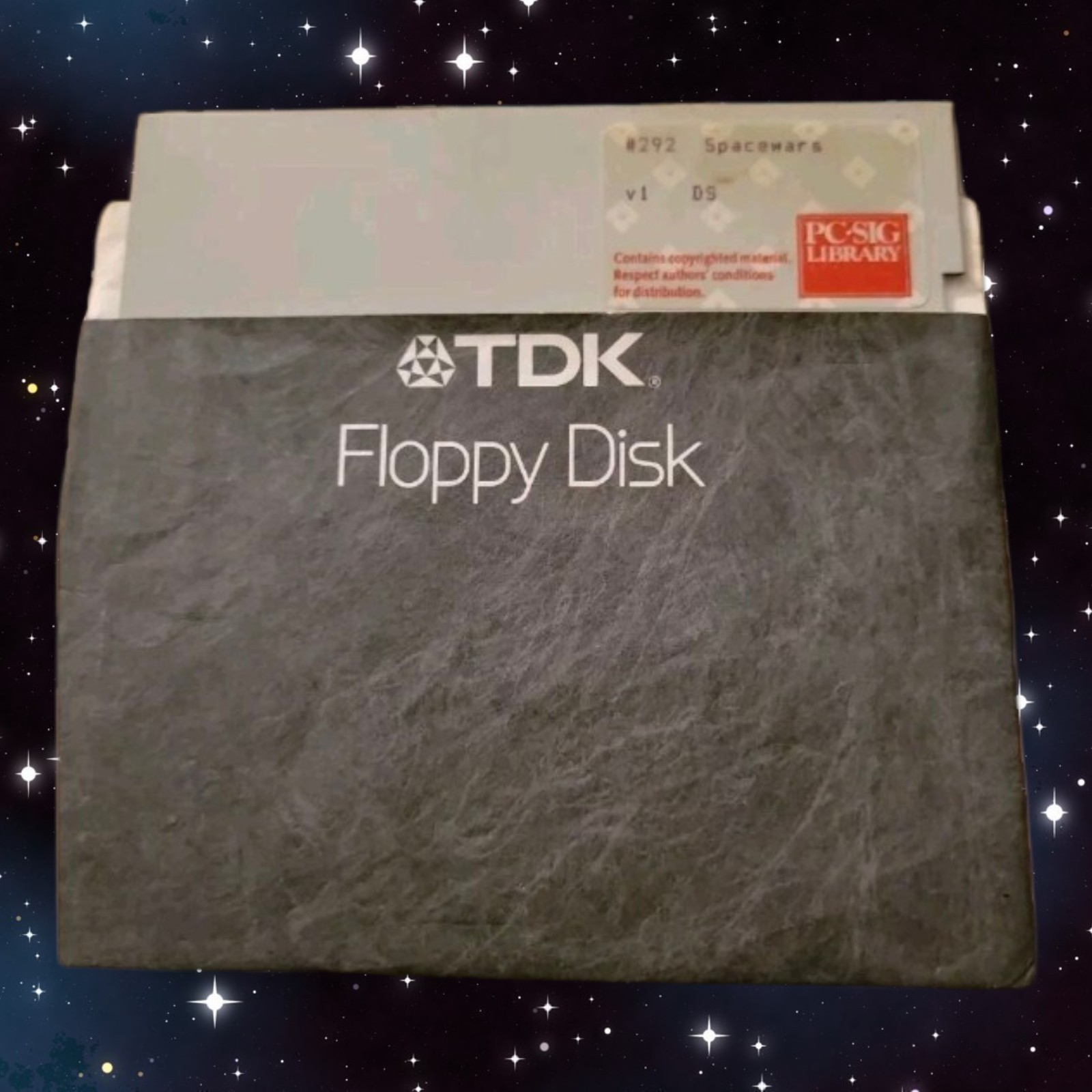 TESTED WORKING Vintage PC-SIG Spacewars 5.25" Floppy Disk #292 IBM PC Retro Game