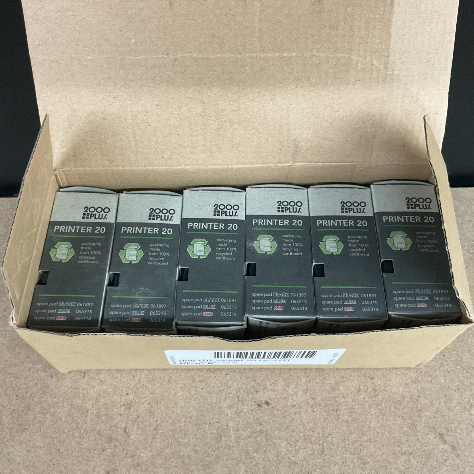 2000 Plus Printer 20 Self Inking Stamper 6 Pack - Set Of 6