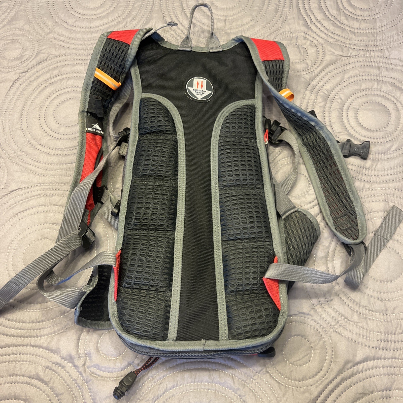 High Sierra HydraHike Hydration Backpack Red Gray Missing Bladder Outdoor Hiking