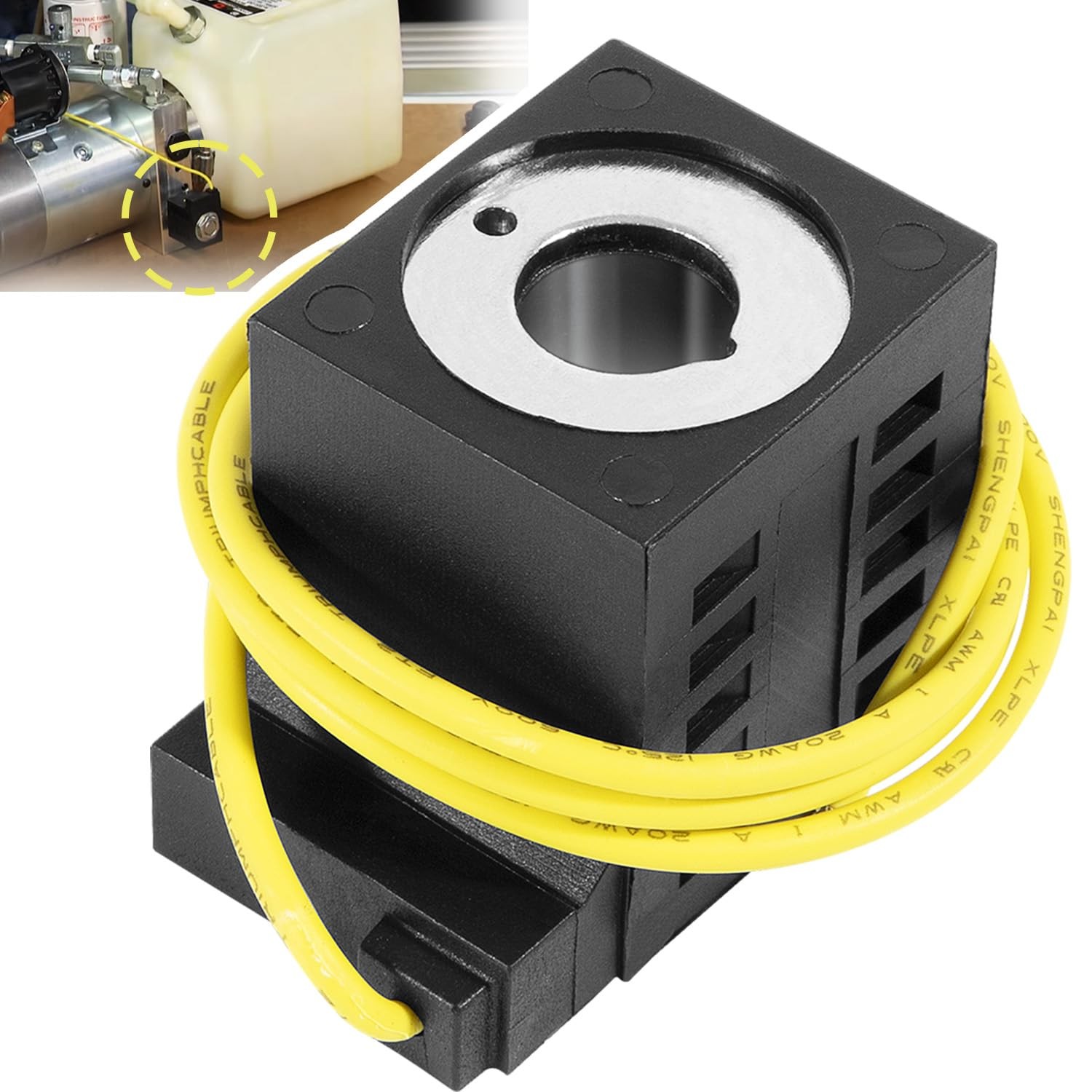 10226-08 Solenoid Coil, 10v DC, 25W, Single Lead Wire, Fits Valve Stem Series 08