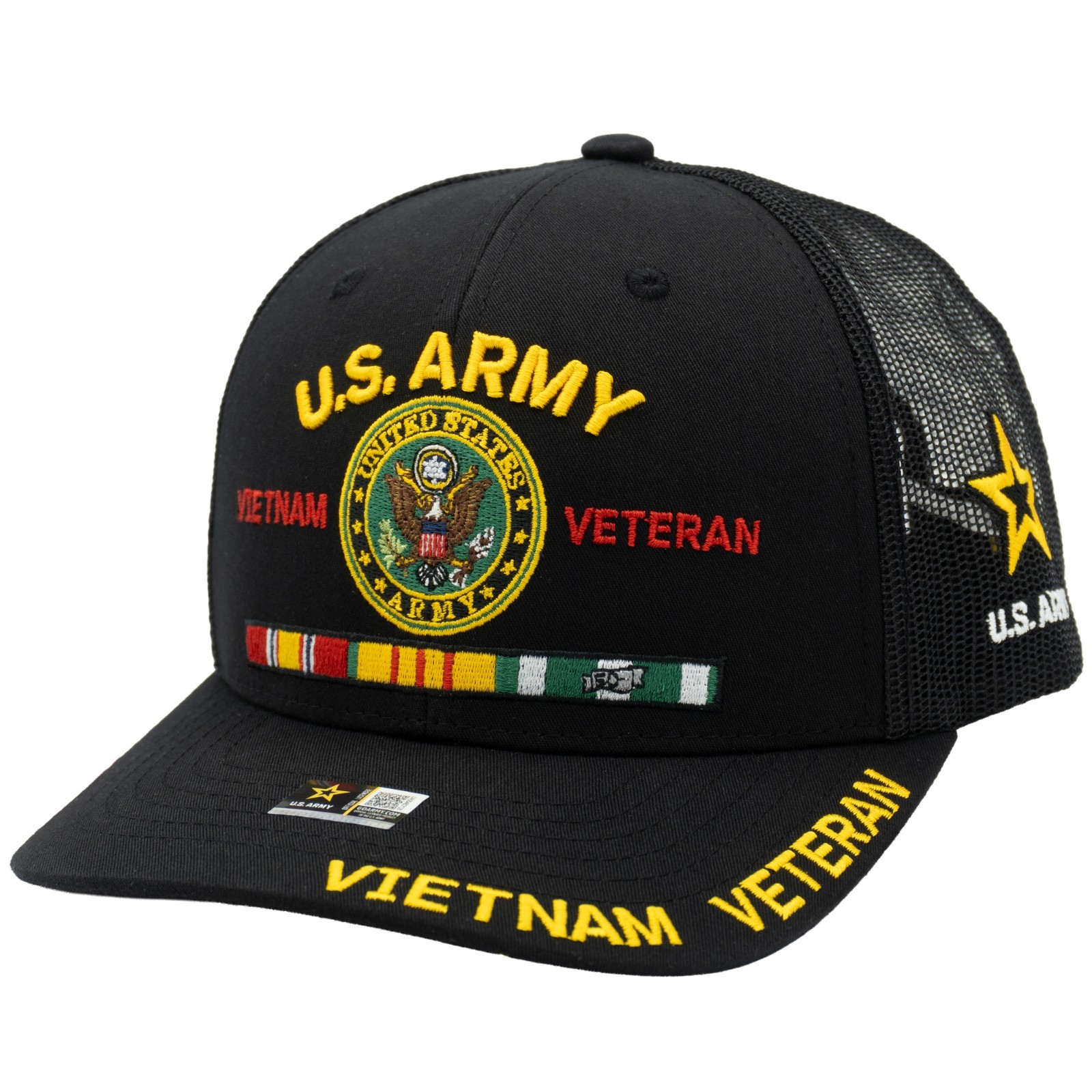 Vietnam Veteran Army Trucker Hat Official Licensed Adjustable Cap