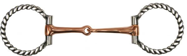Showman Stainless Steel Show Bit w/ Twisted Ring Cheeks