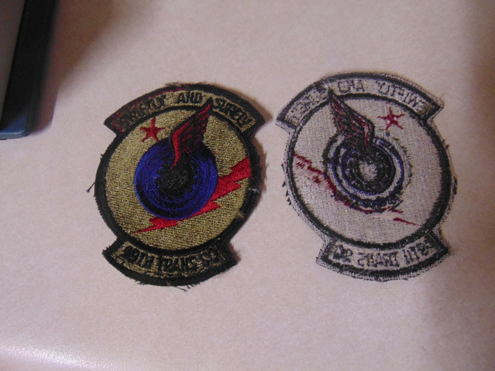 MILITARY PATCH SEW ON OLDER POCKET US AIR FORCE 49TH TRANSPORTATION SQUADRON