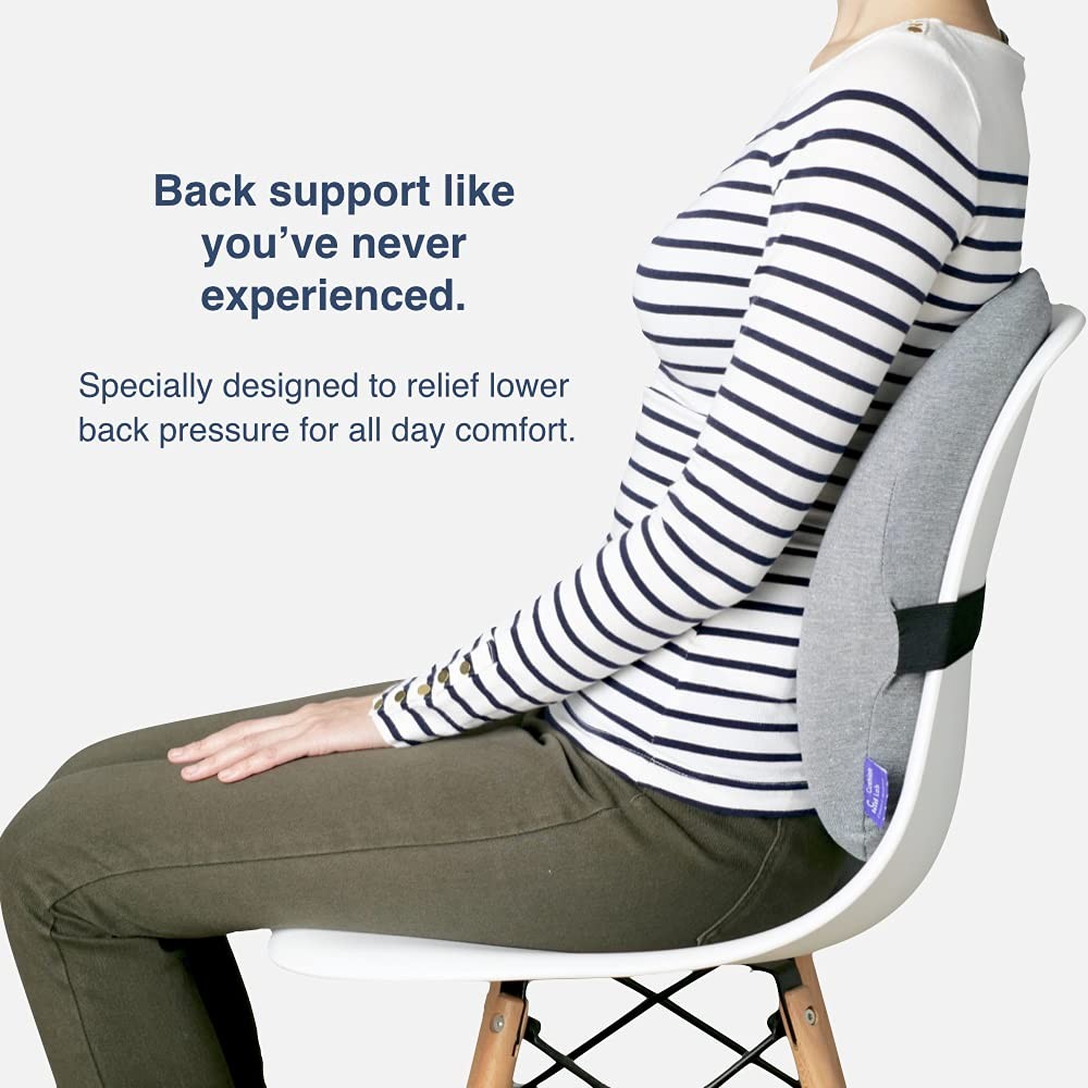 C CUSHION LAB Extra Dense Lumbar Pillow - Patented Ergonomic Black