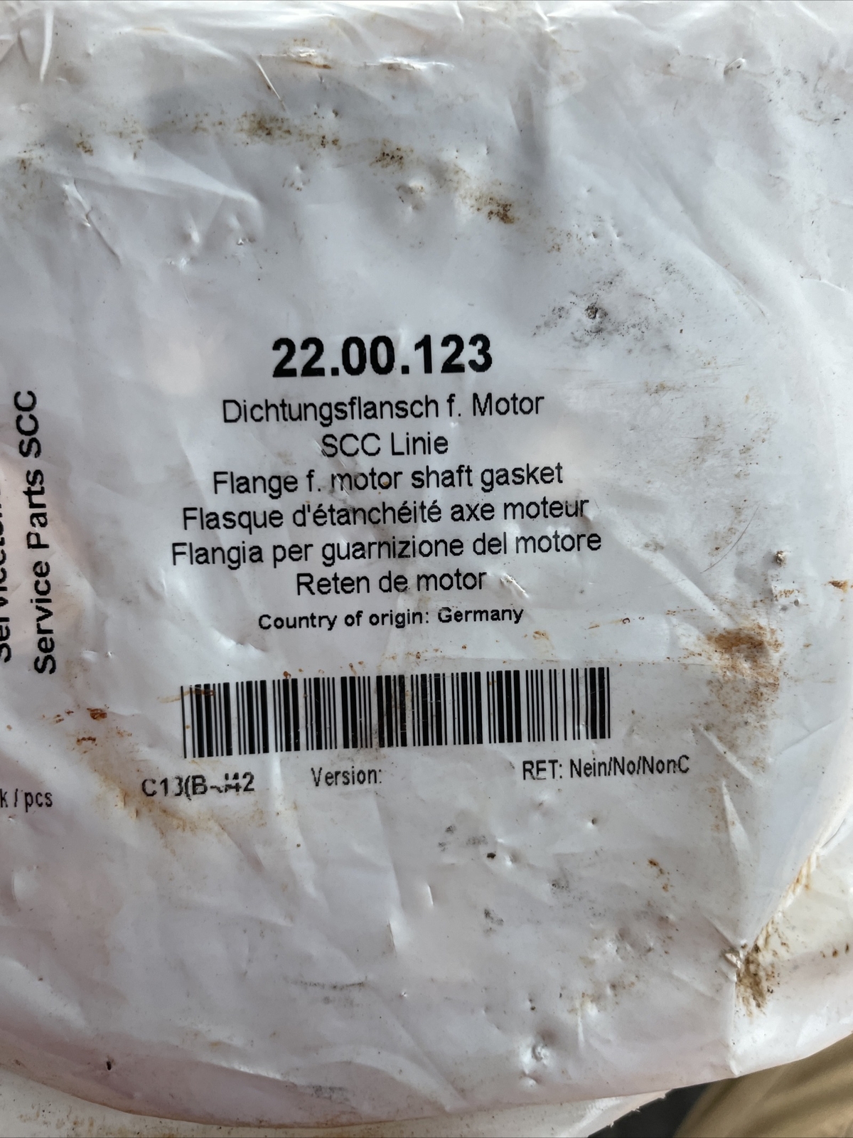 Rational 22.00.123 Flange F. Motor Shaft Gasket - Free Shipping + Genuine OEM