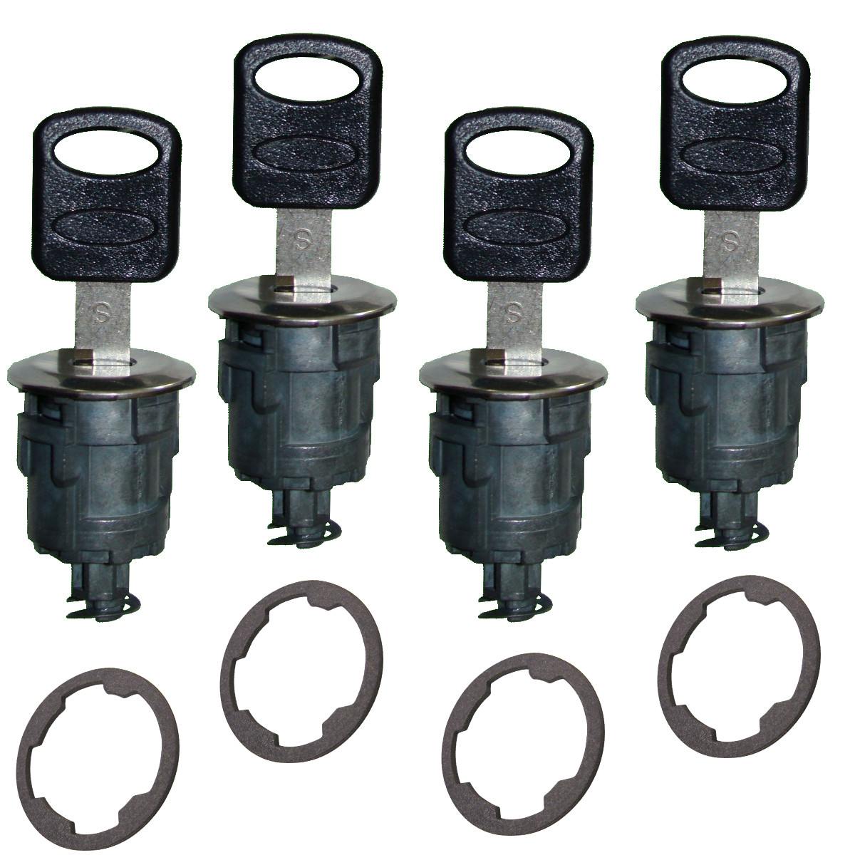 Ford Econoline E Series Van Door Lock Tumbler Barrel Set of Four With 4 Keys