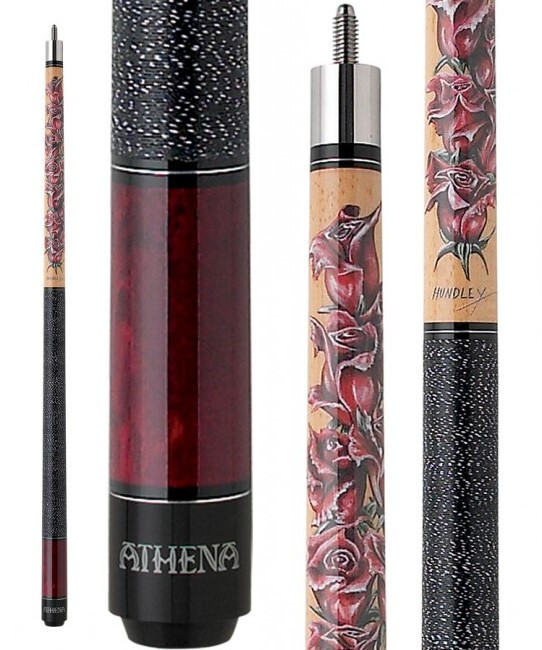 Athena ATH11 Burgundy Roses Pool Cue
