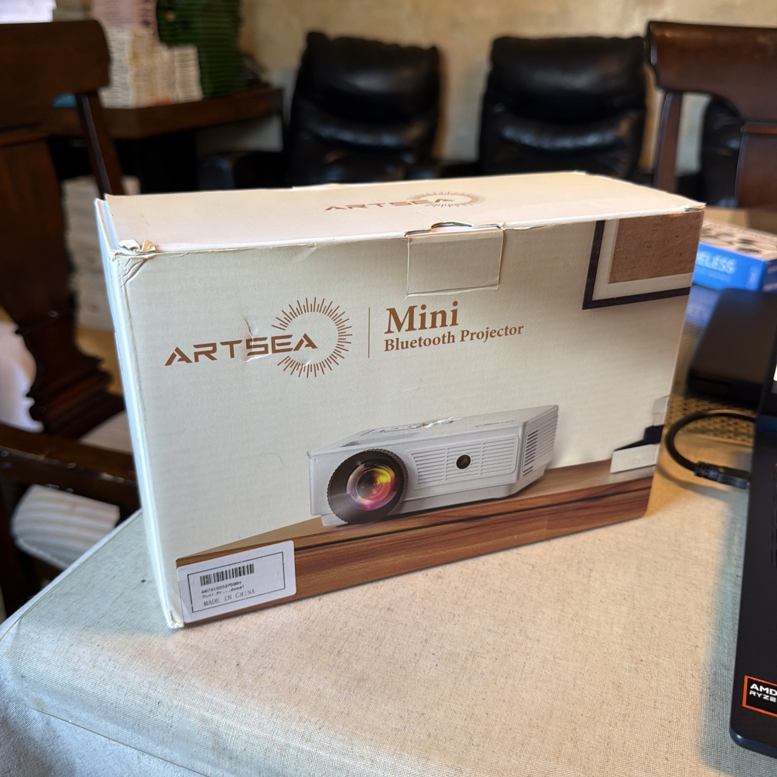 Artsea - Mini Portable Bluetooth Projector - White - high quality