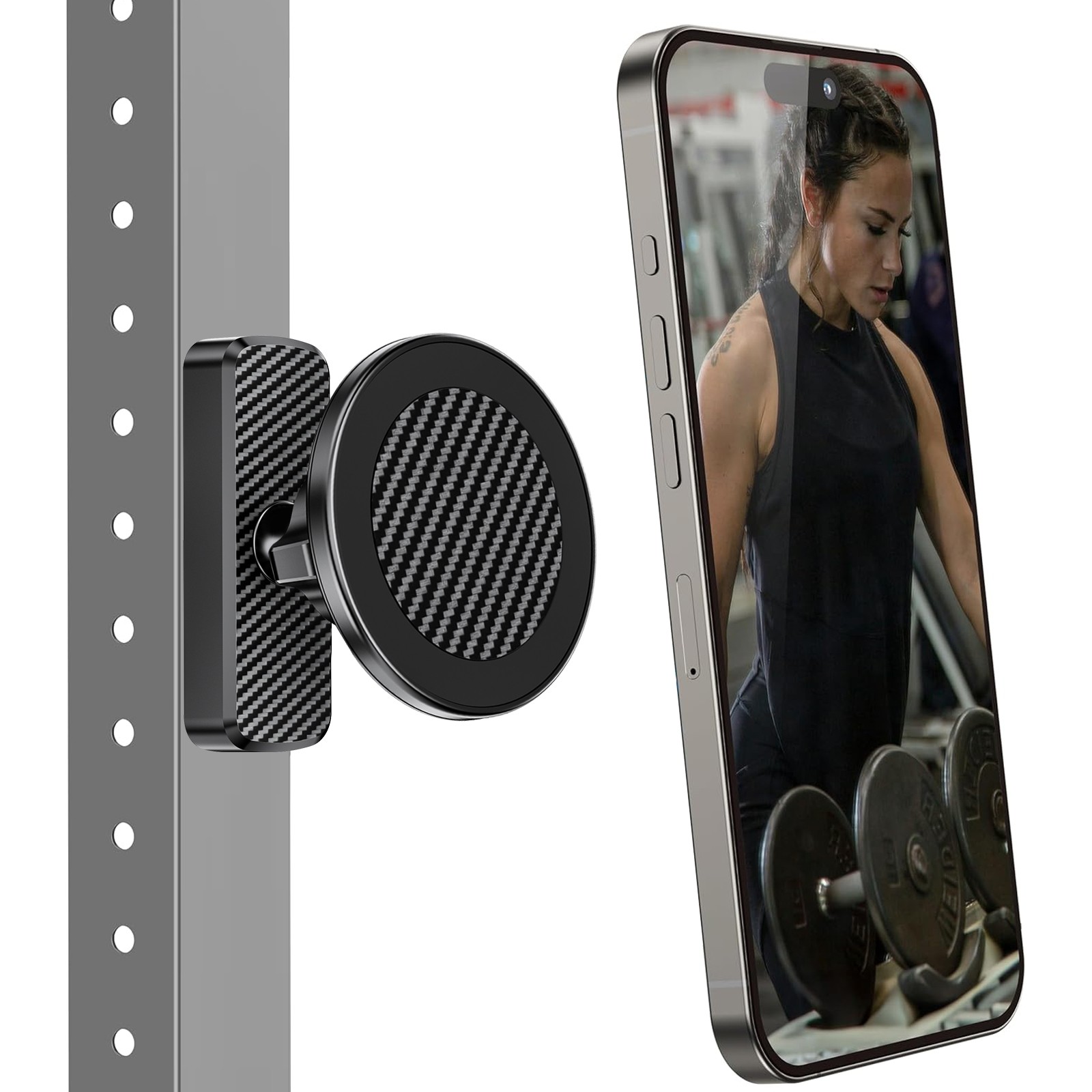 Gym Magnetic Phone Holder Strong N52 Golf Cart Mount for iPhone MagSafe Android