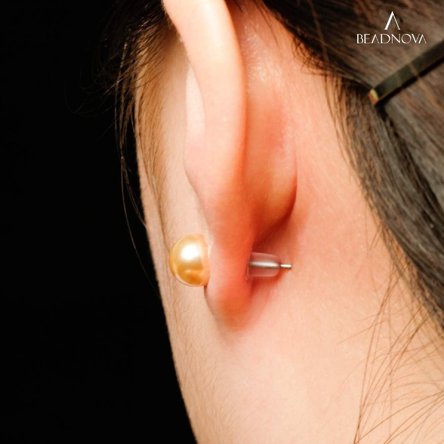 Secure Rubber Earring Back Set - 200 Clear Pieces for Stylish Earring Support