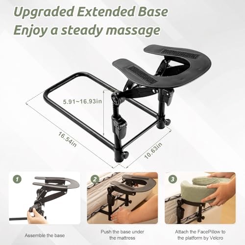 Massage Headrest for Bed Adjustable Face Cradle Portable