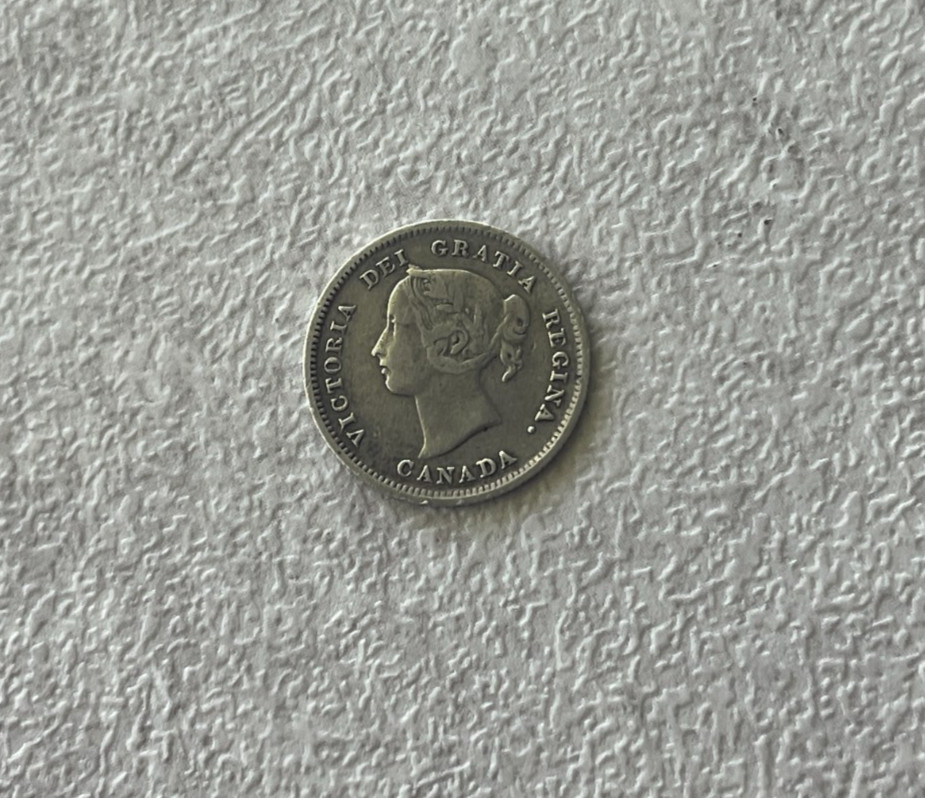 1889 Canada 5 Cents - Silver Cleaned L2