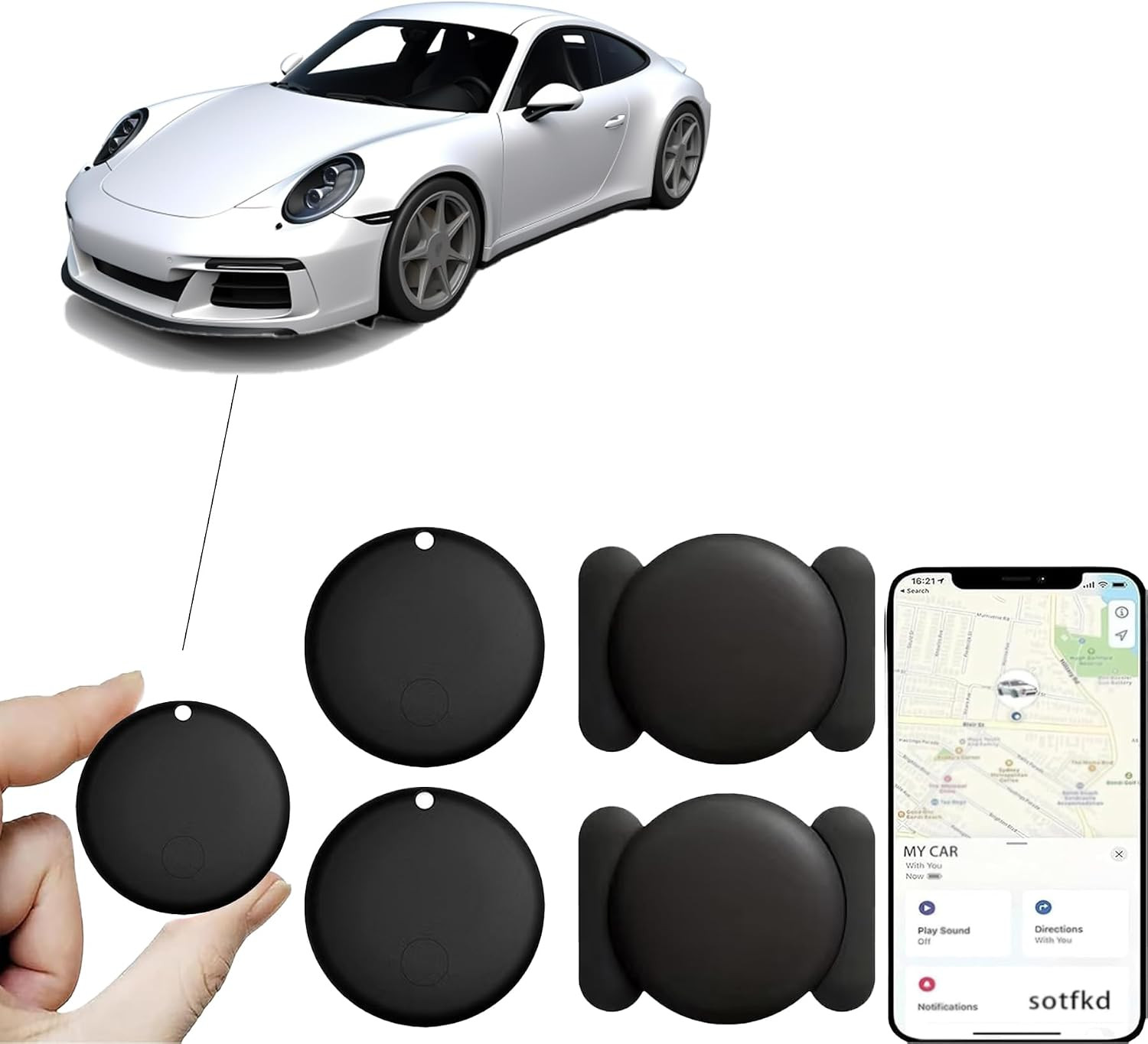 Rastreador GPS para vehiculos dispositivo oculto magnetico solo iOS sin cuotas