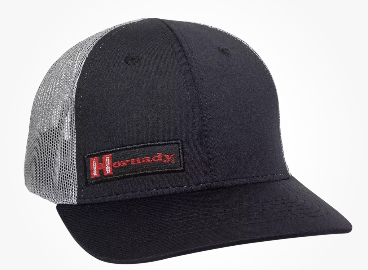 Hornady Meshback Black And Gray Hat Cap Ammo Tactical Hunting