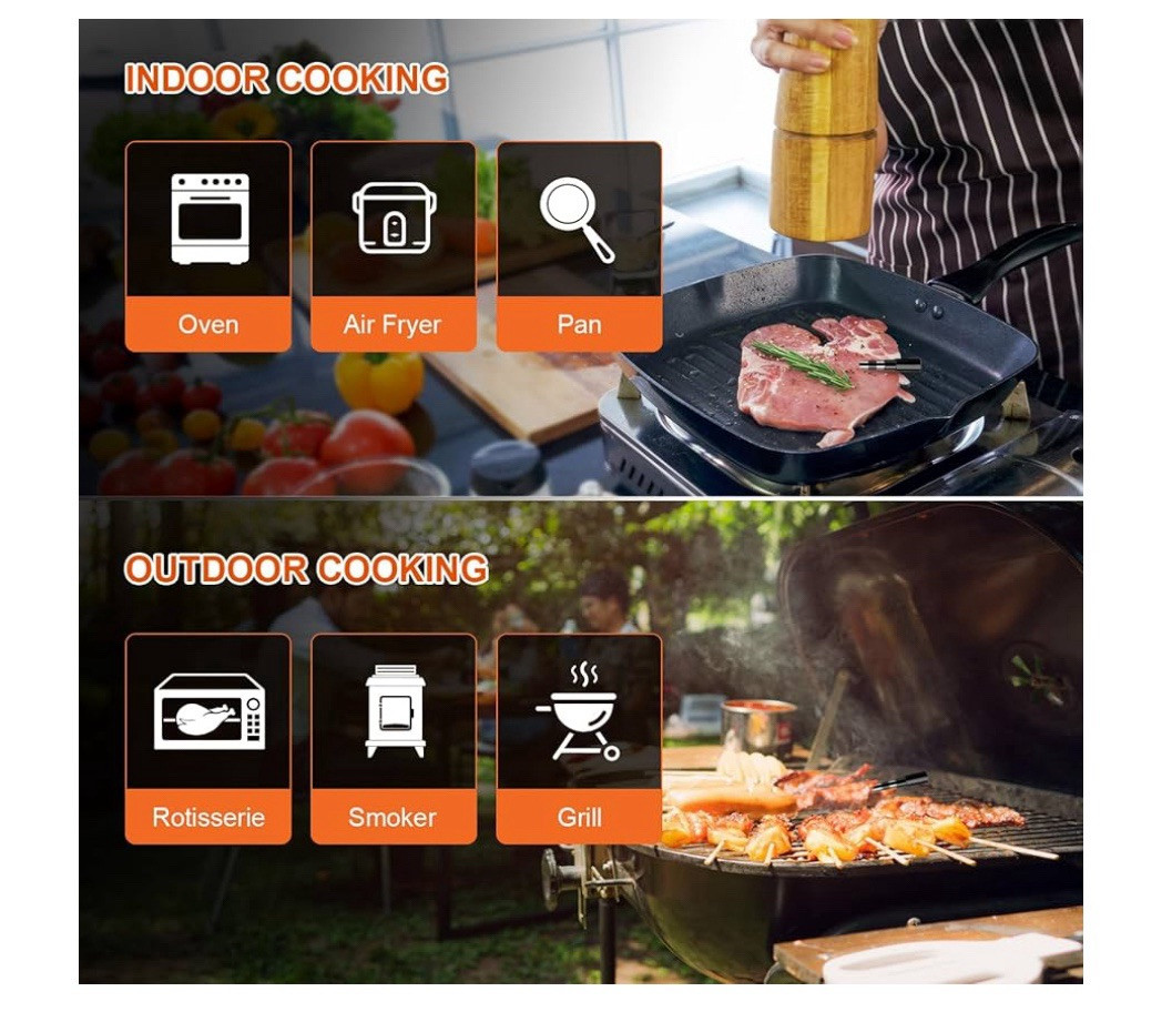 Wireless Meat Thermometer – 500Ft Remote