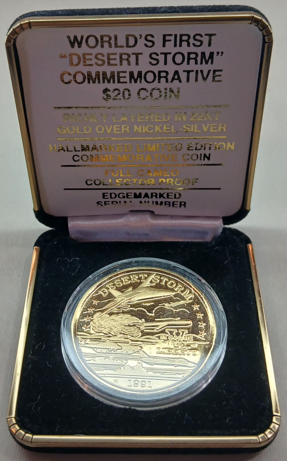 1991 ~ BGM-109 “Cruise” Missile ~ $20 Coin ~ Desert Storm ~ Hutt River Province