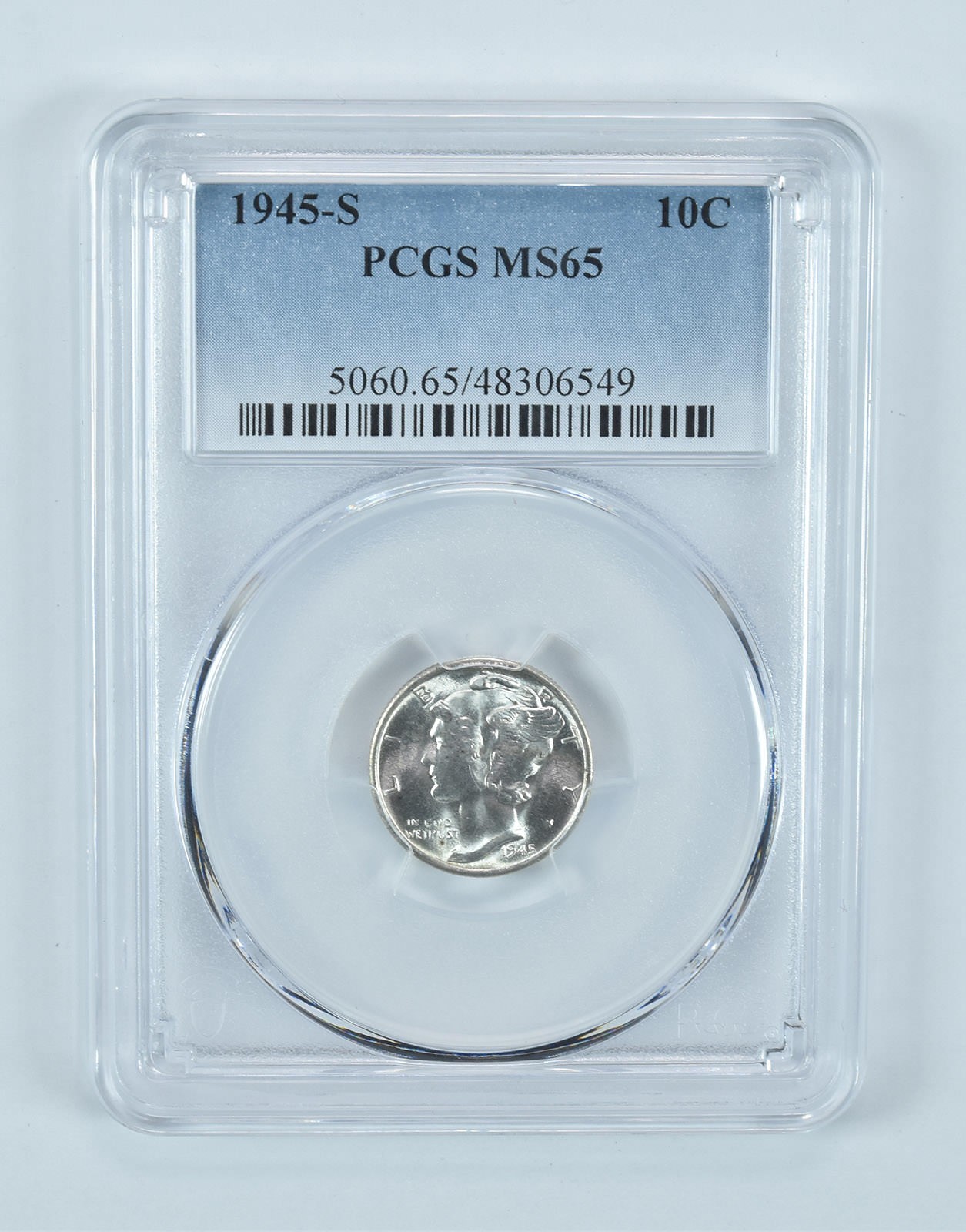 1945-S Mercury Dime MS65 PCGS Blue Label