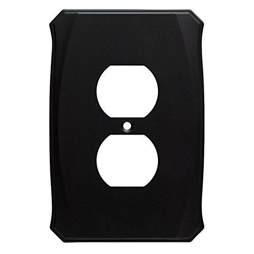 Serene Single Duplex Wall Plate Flat Black