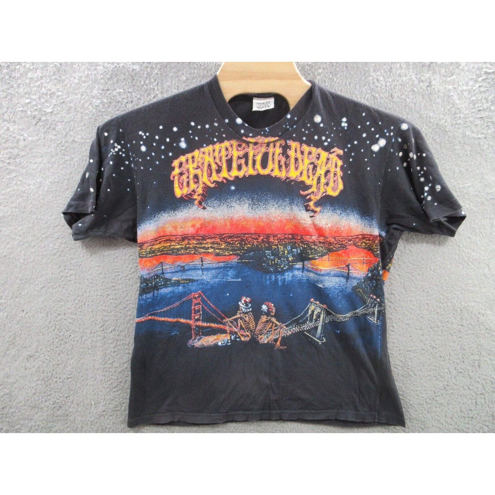 VTG 90s Grateful Dead T-Shirt Mens Bigger L-XL Uncle Sam San Francisco WILD OATS