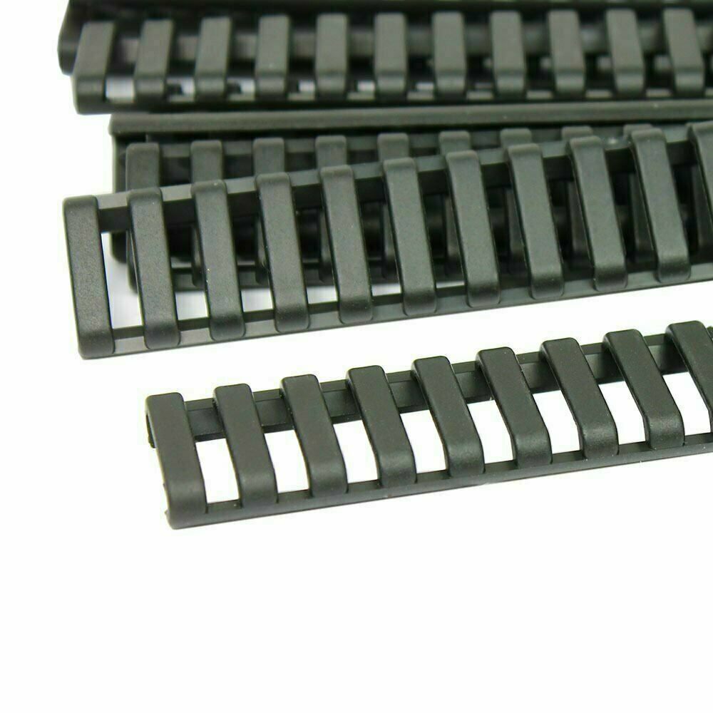 24 Pieces 7" Heat Resistant Rifle Ladder Rail Cover Picatinny Rail Cover - Black