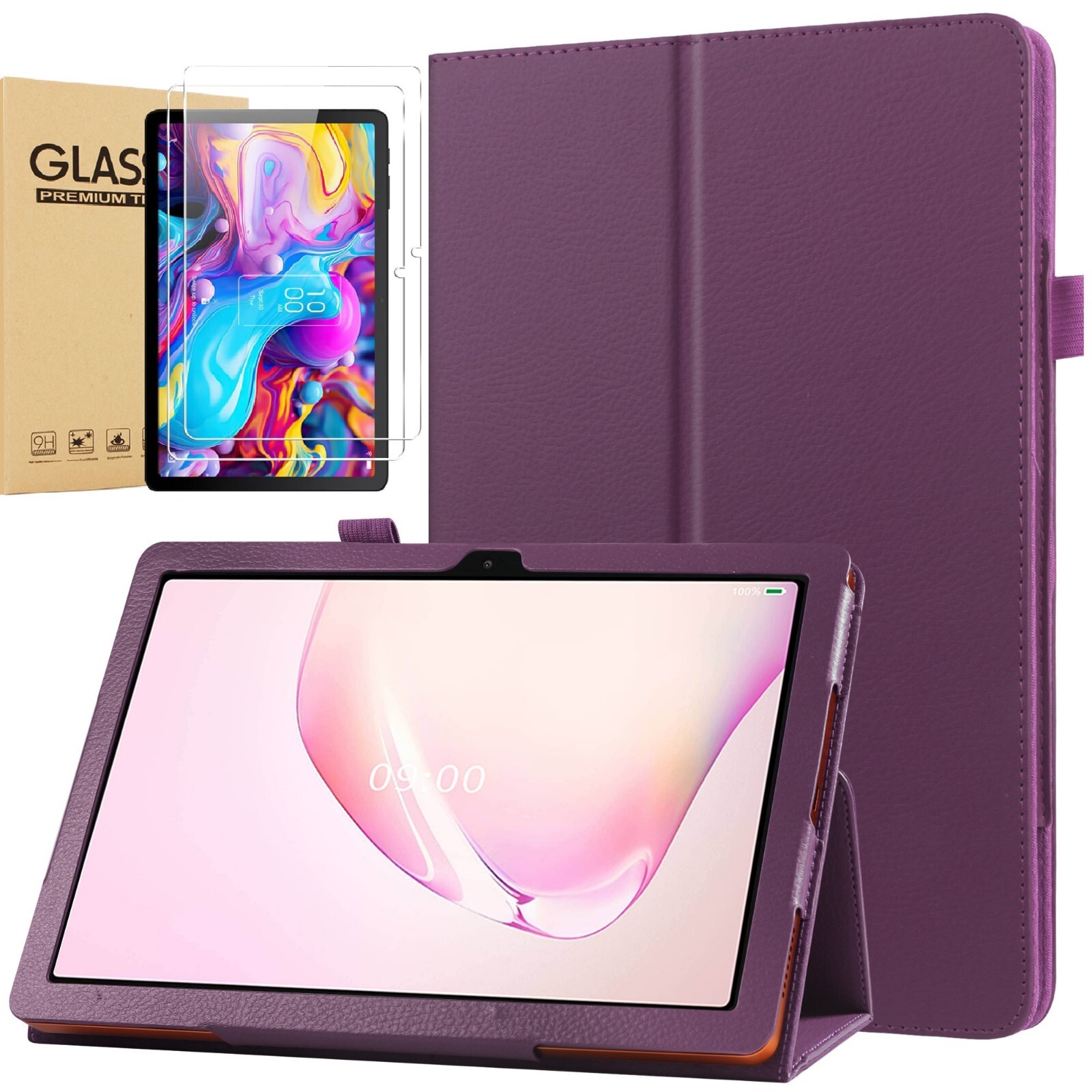 For TCL TABMAX 10.4 Case (9296Q) Folio Stand PU Leather Cover / Screen Protector