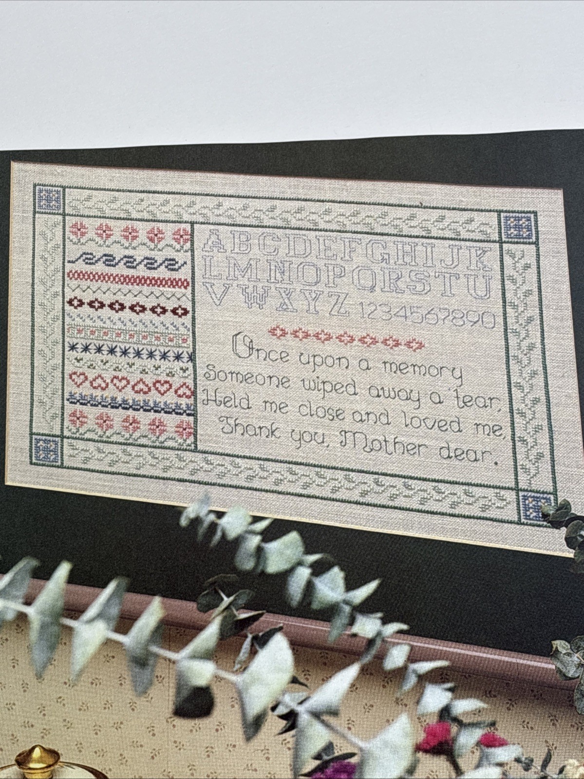 Mother's Day Sampler Cross Stitch Pattern Pages From Book