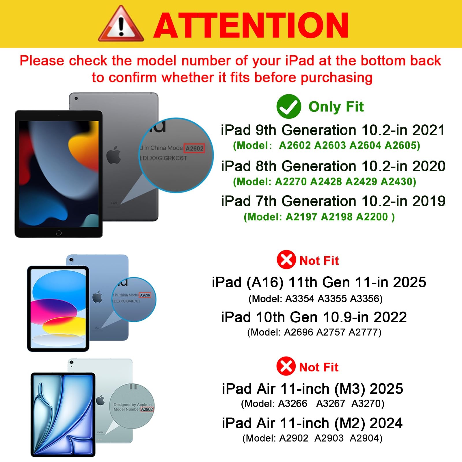 ProCase for iPad 9th/ 8th/ 7th ipad gen 10.2 inch, Navy