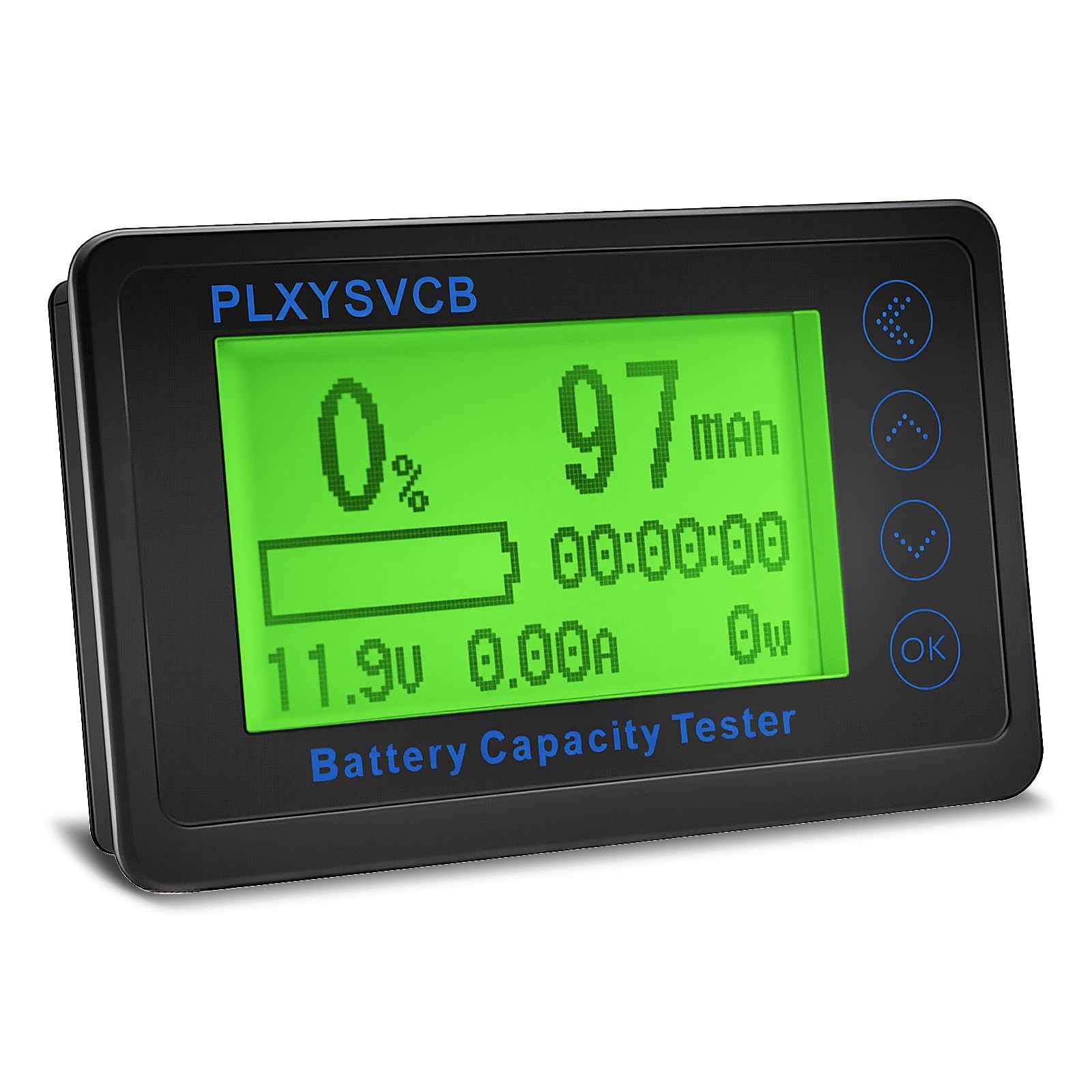 500A Battery Monitor with Shunt, LCD Backlight Screen RV Monitor, High Black
