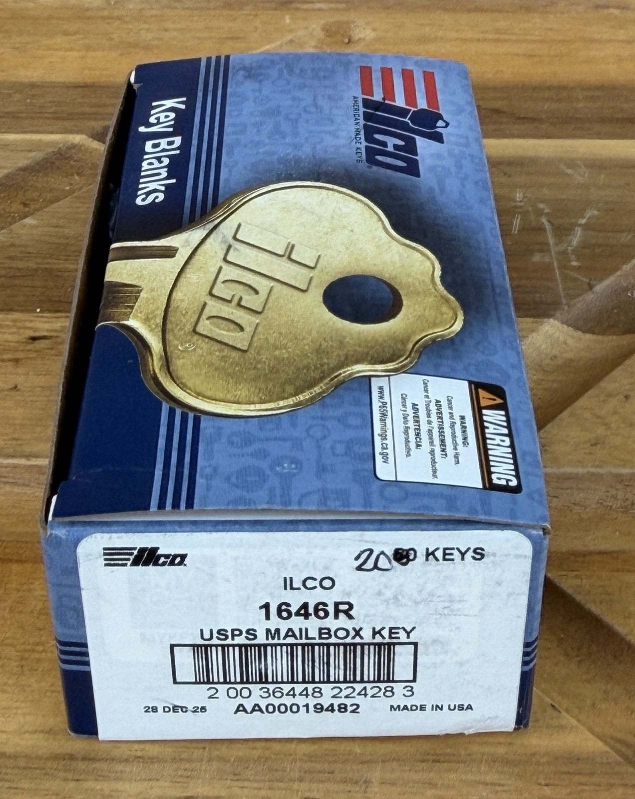 20 Pack ILCO 1646R BO1 KEY 5 PIN NEW Mailbox BOX Blank Nickel Plated BRASS
