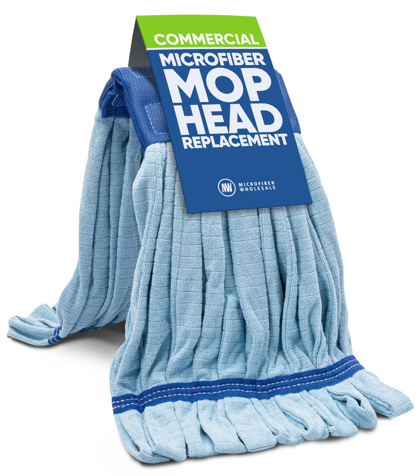 Commercial Mop Head – 1 Pack Blue Medium Microfiber Tube Mop (14 oz.) | Indus...