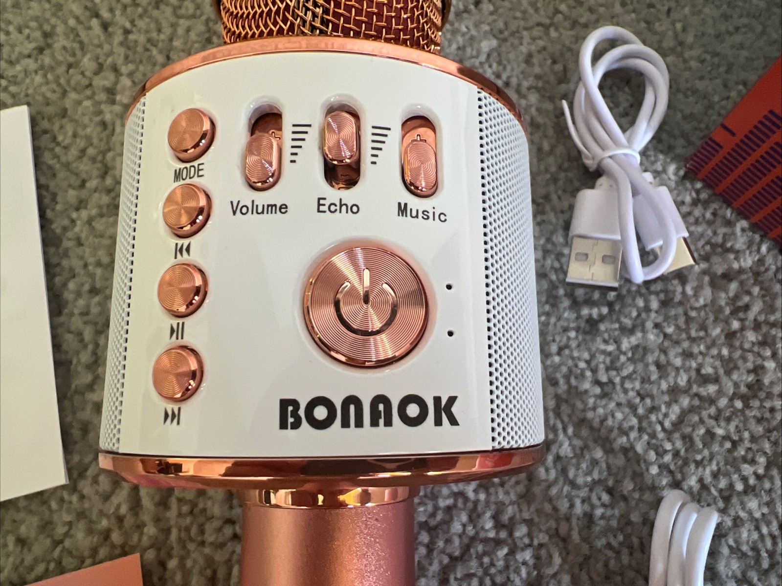 Bonaok Wireless Bluetooth Karaoke Microphone Portable Handheld Speaker New