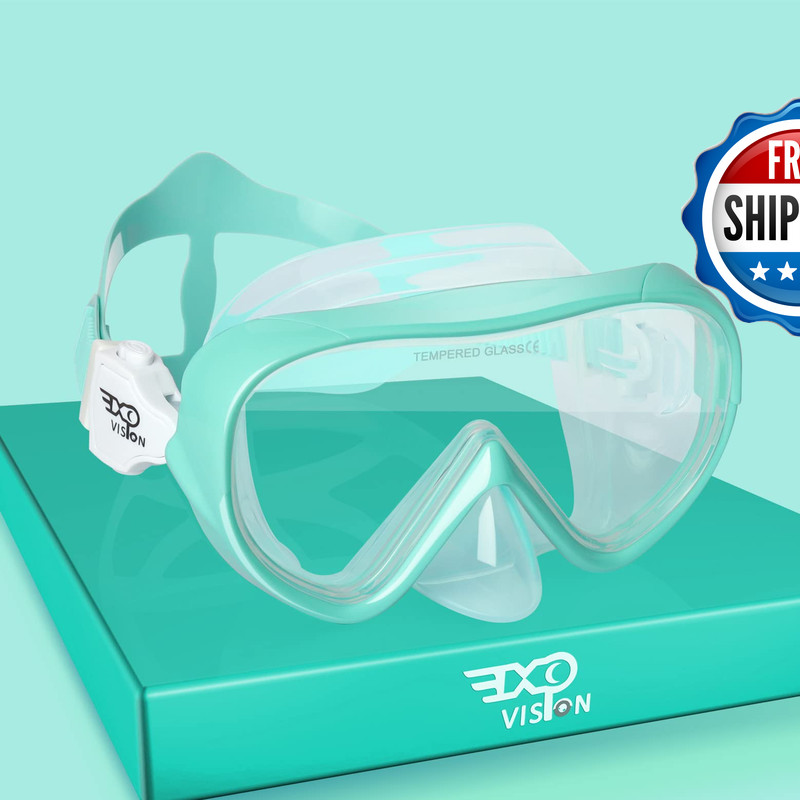 Exp Vision Kids Snorkel Swim Mask Child Diving Mask Anti-Fog Swim Goggles Nose