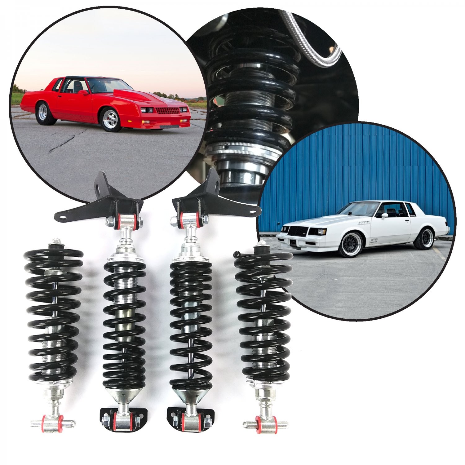 700lb Front 230lb Rear Complete Coilover Conversion Kit GM - G Body 1978 - 1988