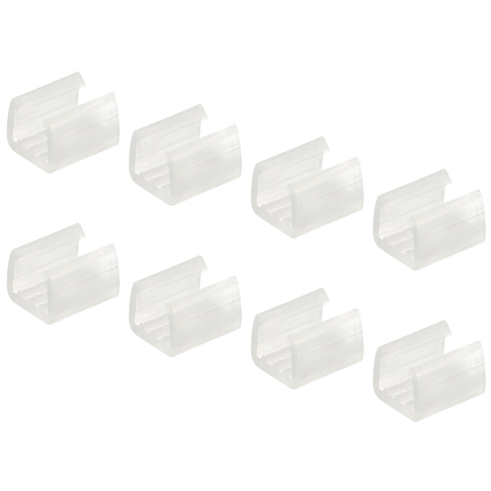 100 Pack LED Neon Mounting Clips Holder Bracket Clamps Fit 8mm Silicone Strip