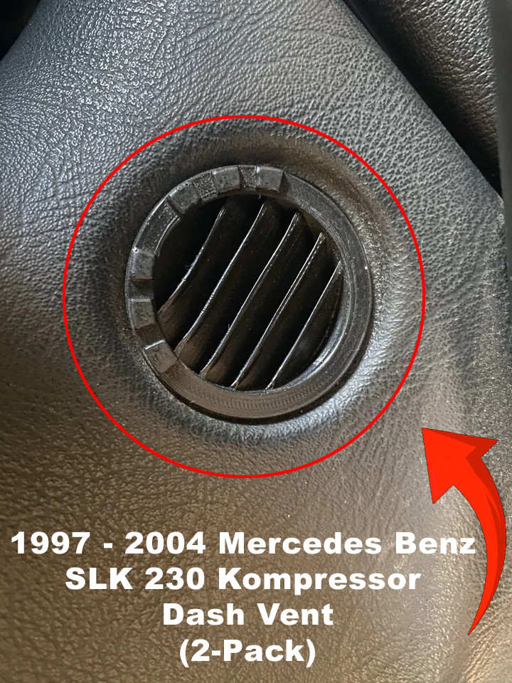 1997 - 2004 Mercedes Benz SLK 230 Kompressor Dash Vent - 3D Printed Replacement