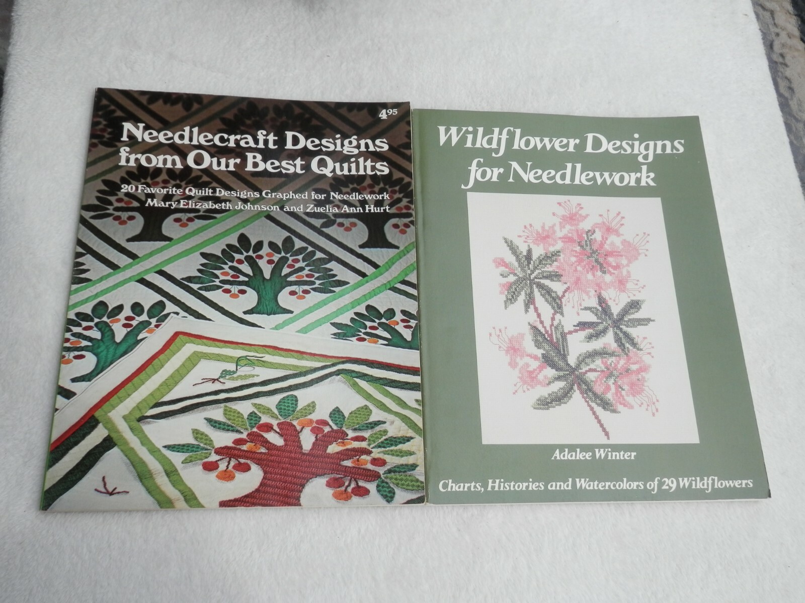 Lot Books  NEEDLECRAFT 20 DESIGNS FROM OUR BEST QUILTS + Wildflower Needlepoint