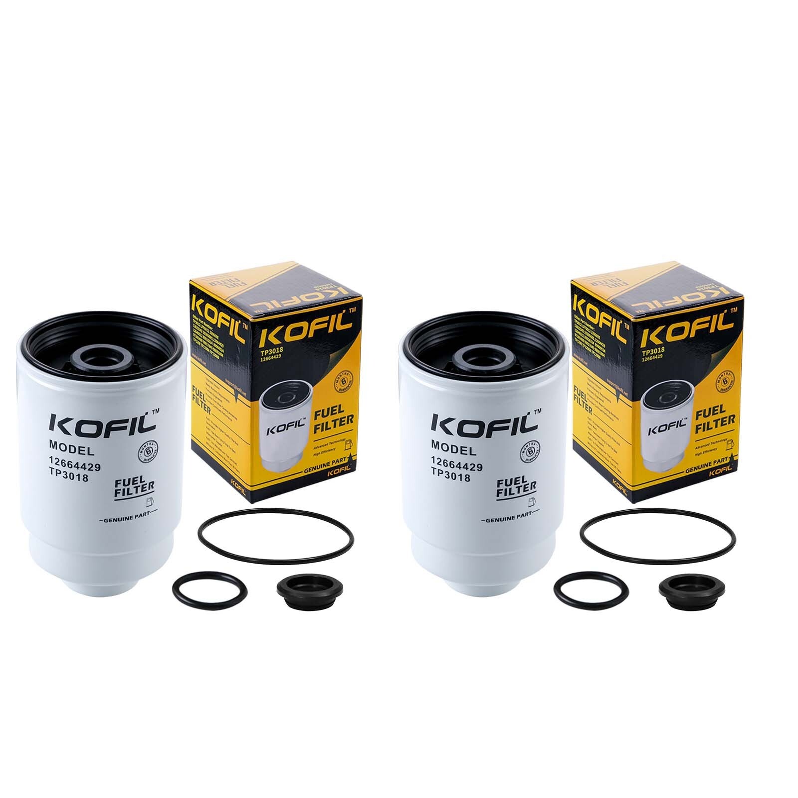 2*- For 6.6L Duramax 2001-2016 Chevy GMC 2500HD/3500HD Diesel TP3018 Fuel Filter